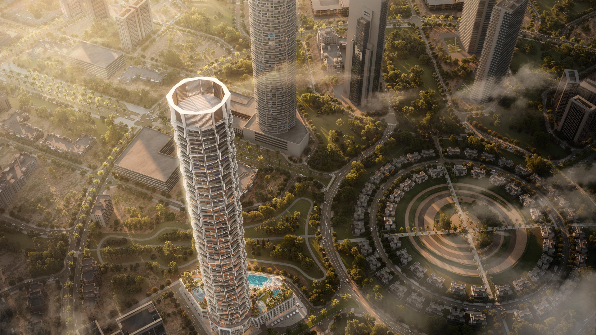 Central location of Binghatti Circle in JVC, Dubai