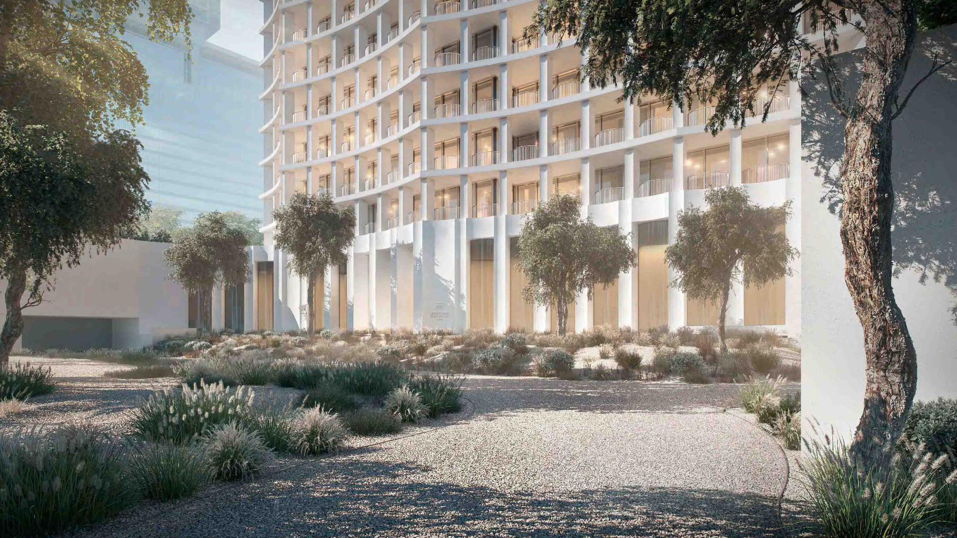 Green vertical tower in Za’abeel