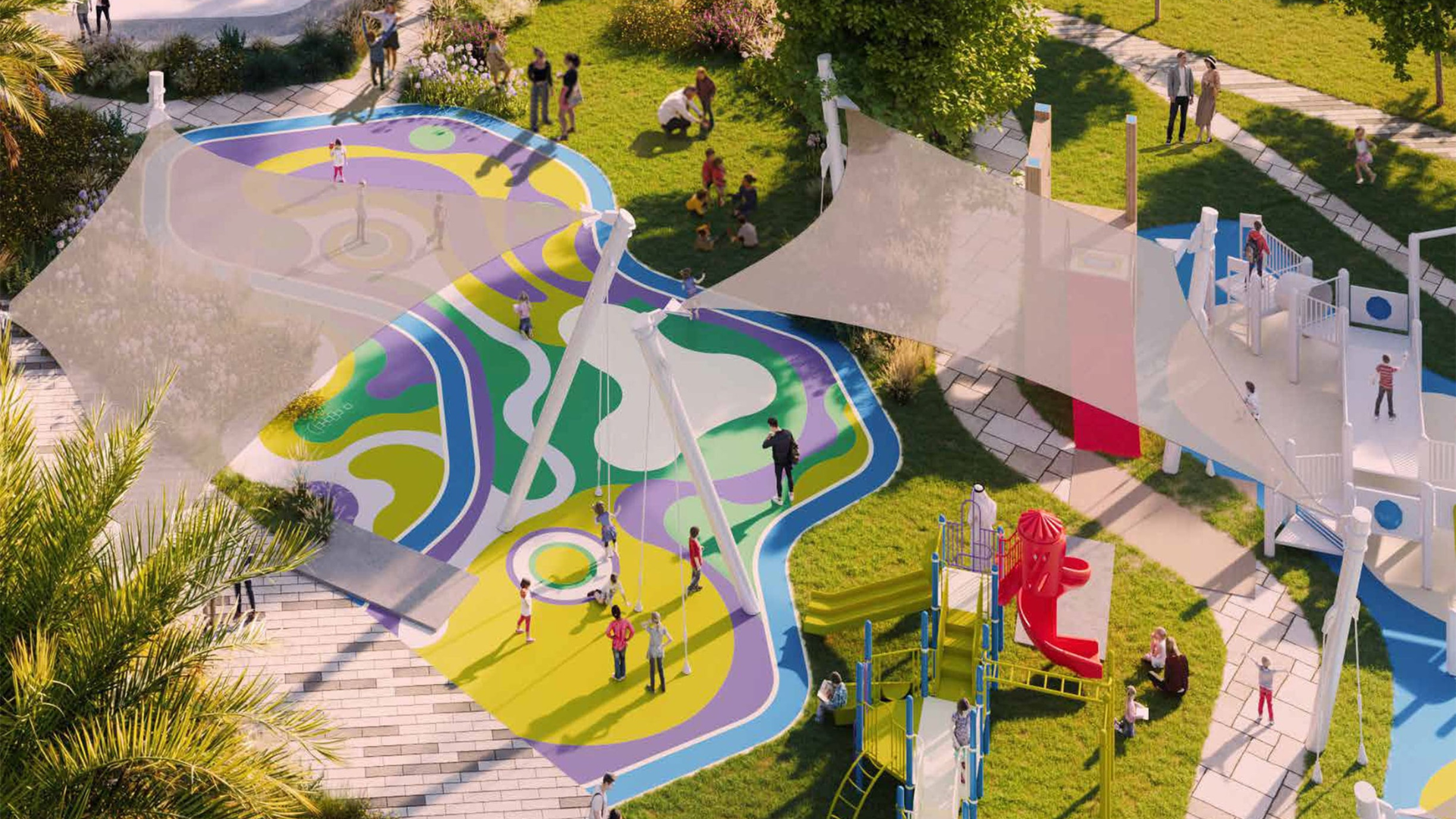 Family-friendly homes in the suburban Hayat community