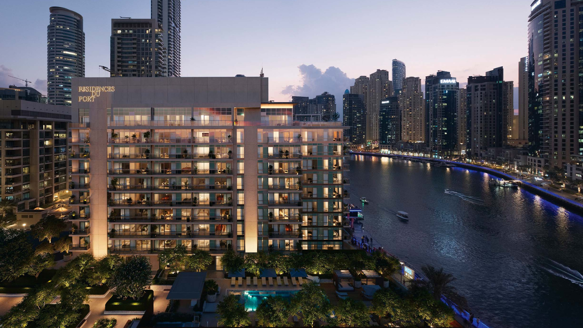 Modern apartments for sale in Dubai Marina with waterfront views