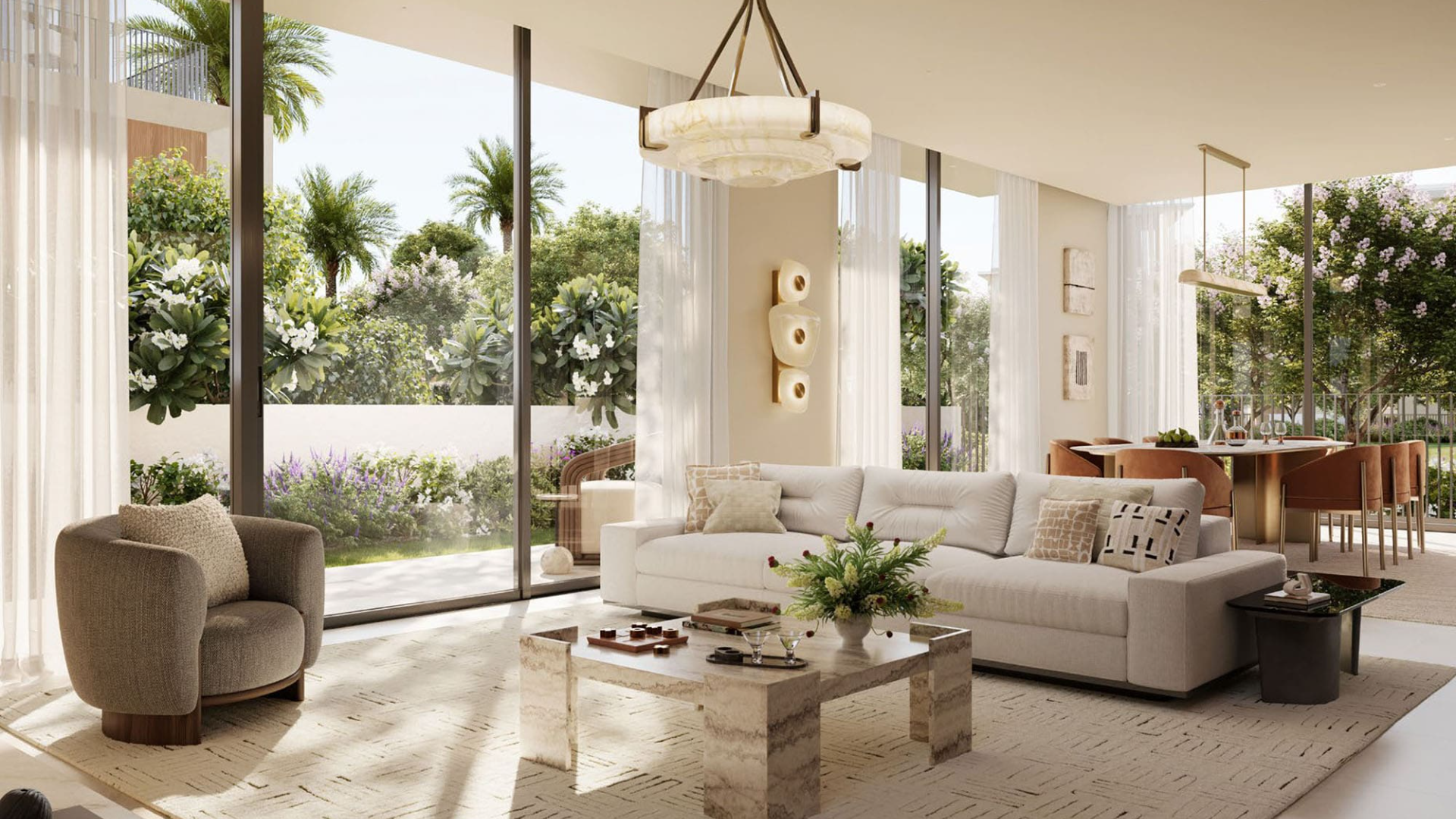 Luxurious polo club villas with green landscapes in Dubai