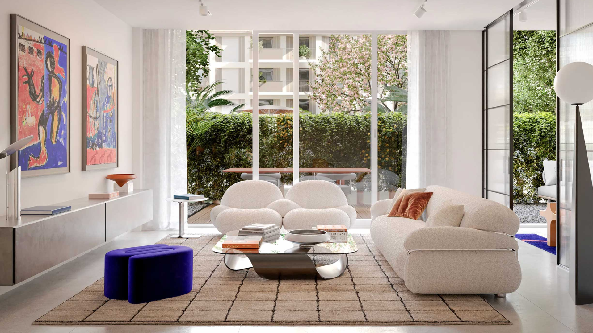 Infinity-edge rooftop pool surrounded by lounge seating