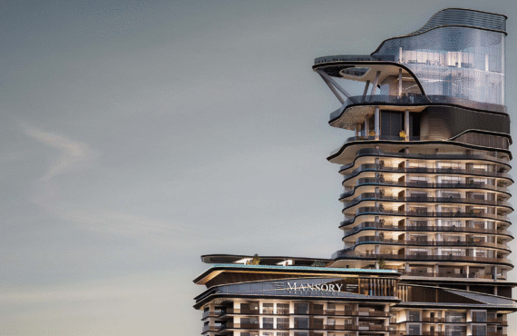Branded residences in Amaal 8, MBR City, offering twin towers with stunning lagoon views