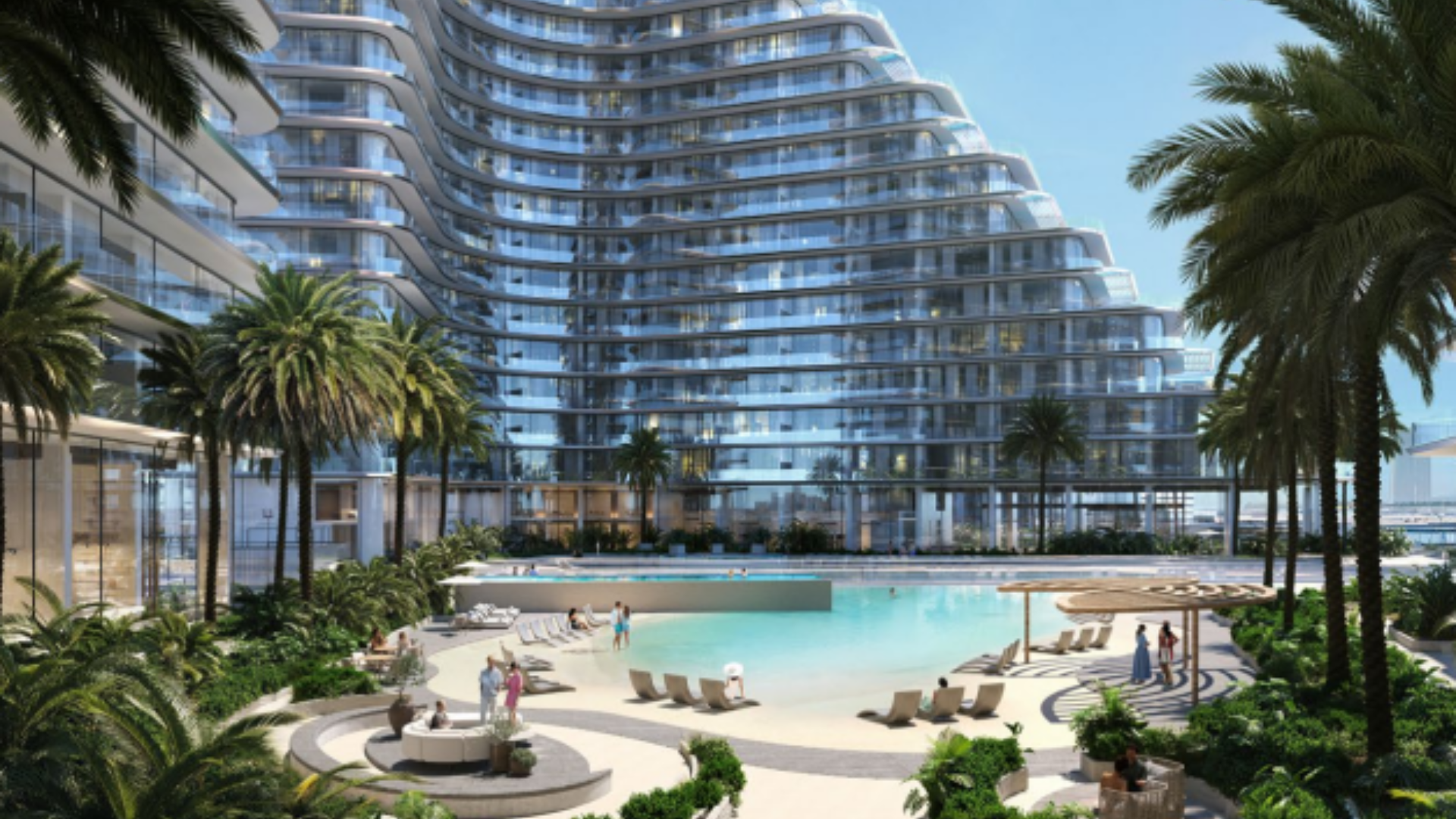 Balcony view from Binghatti Flare apartment overlooking JVT community