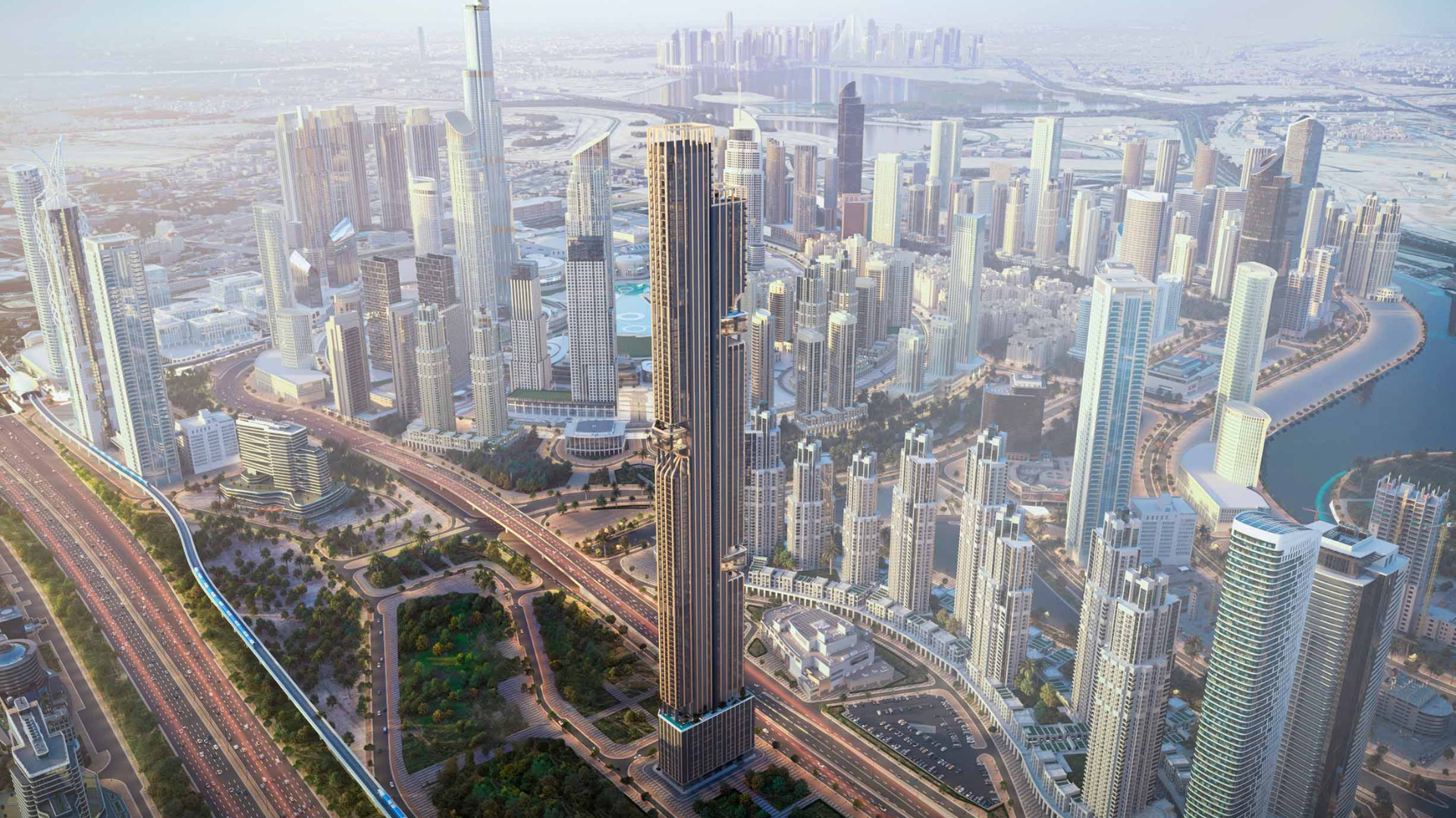 Modern high-rise design of DWTN Residences by Deyaar