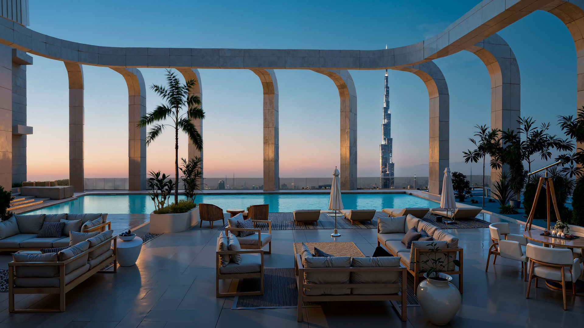 Downtown Dubai apartment with direct Burj Khalifa skyline backdrop