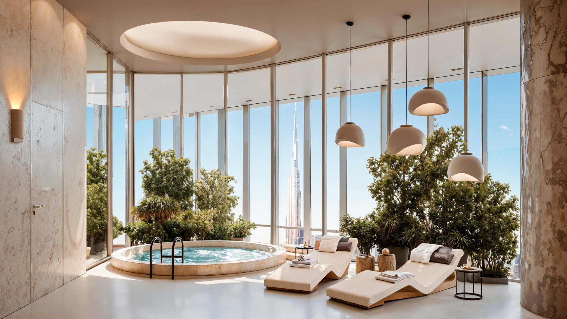 High-end apartment in Dubai with stunning Burj Khalifa views