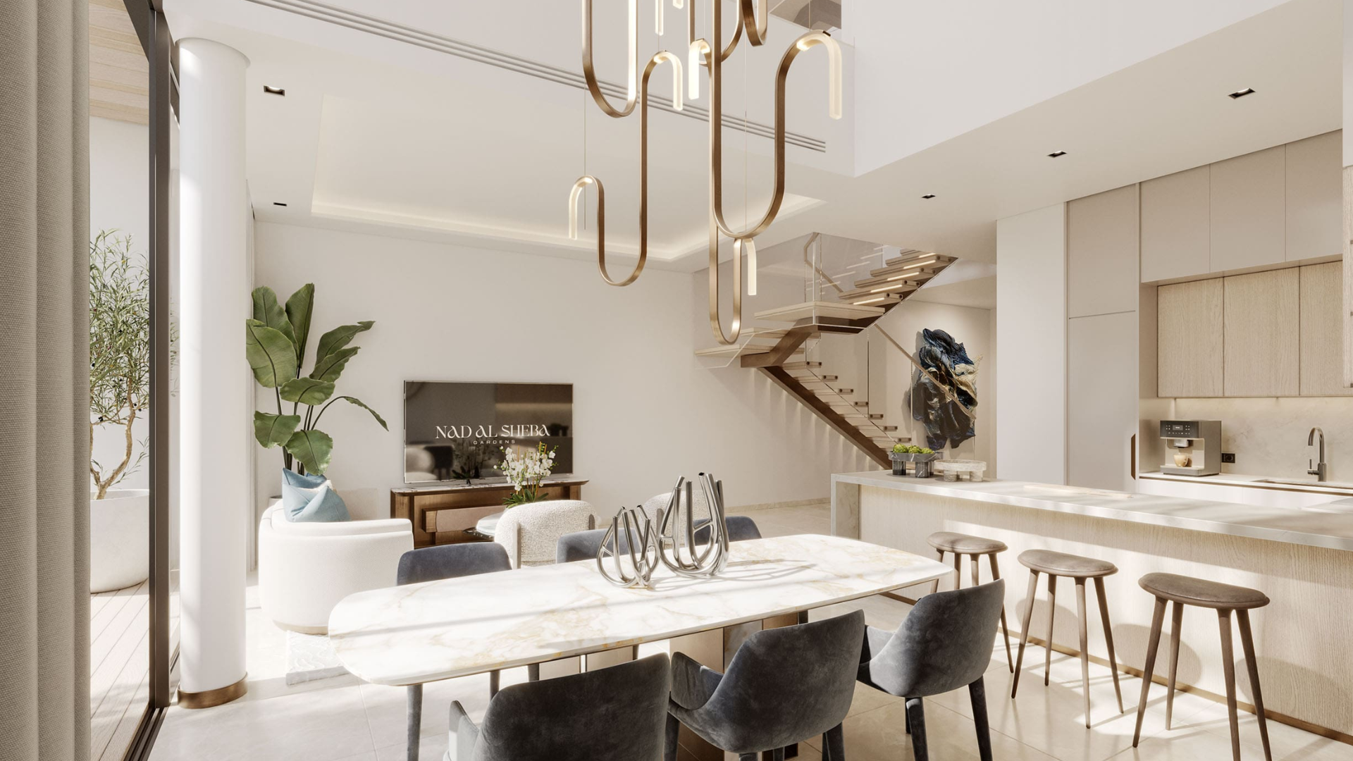 Porcelain kitchen countertops and designer cabinets