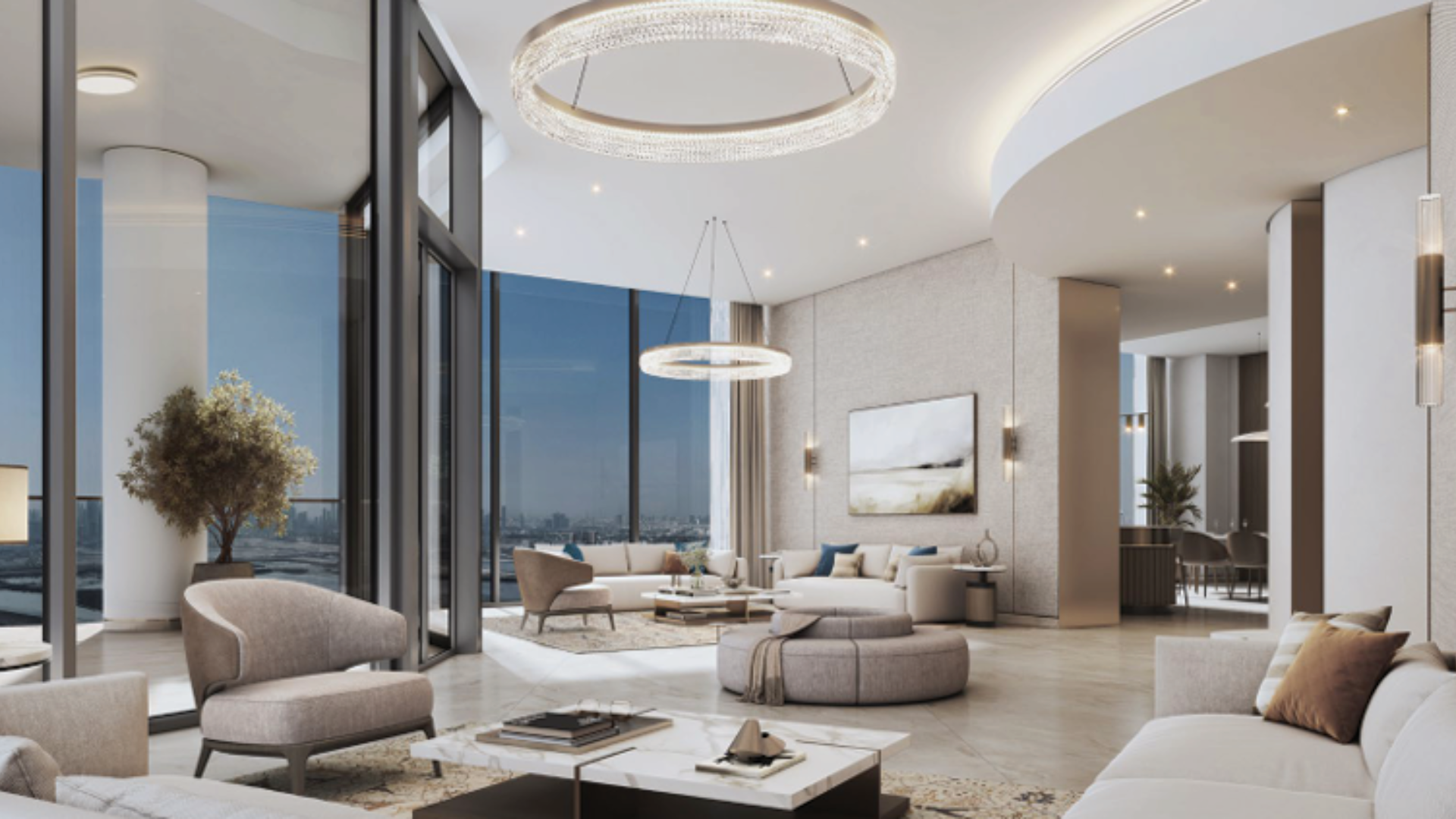 Private residence interior at The S in Sobha Hartland II with Italian-inspired detailing