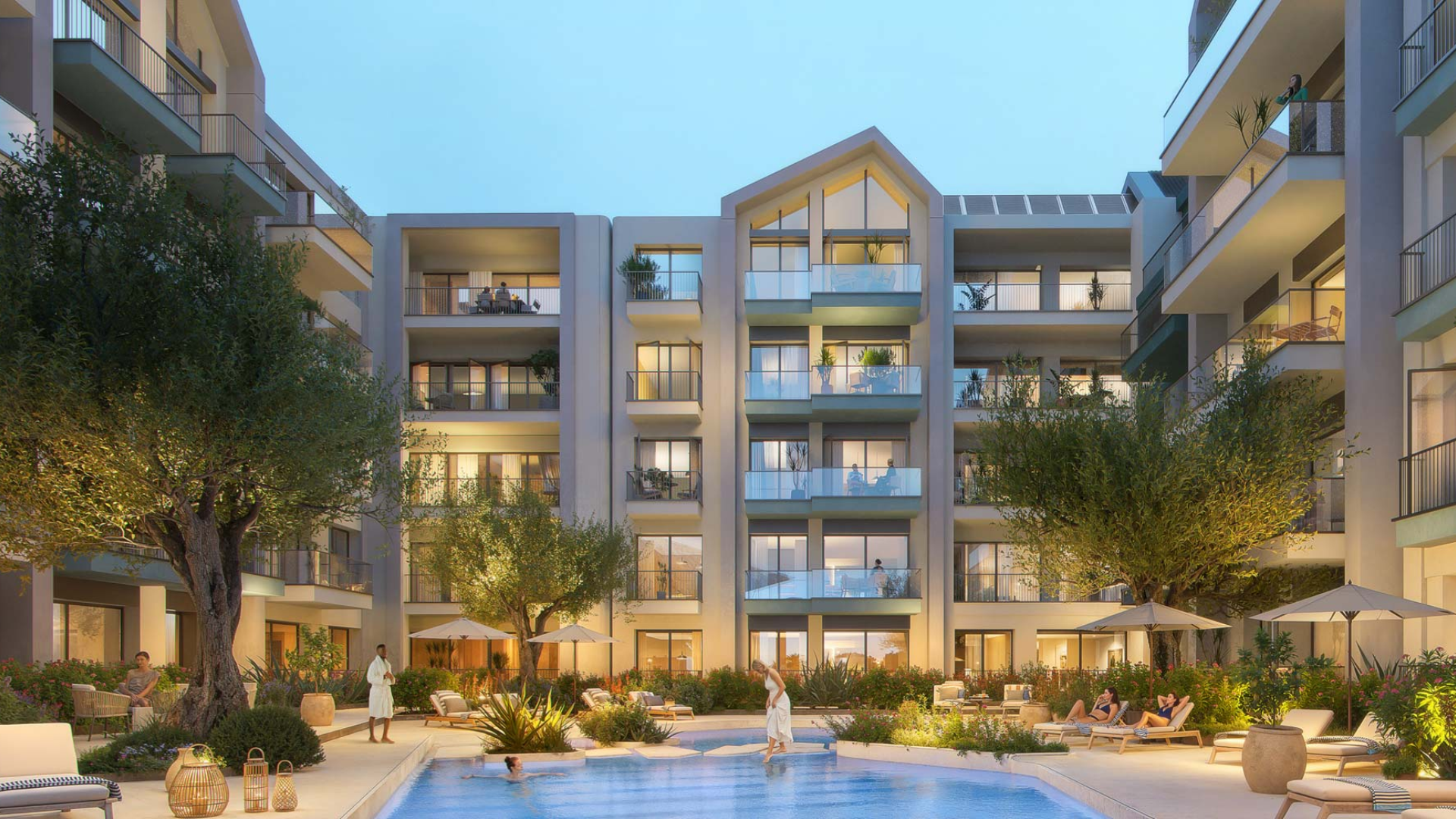 Modern bedroom layout with natural light and high-end finishes