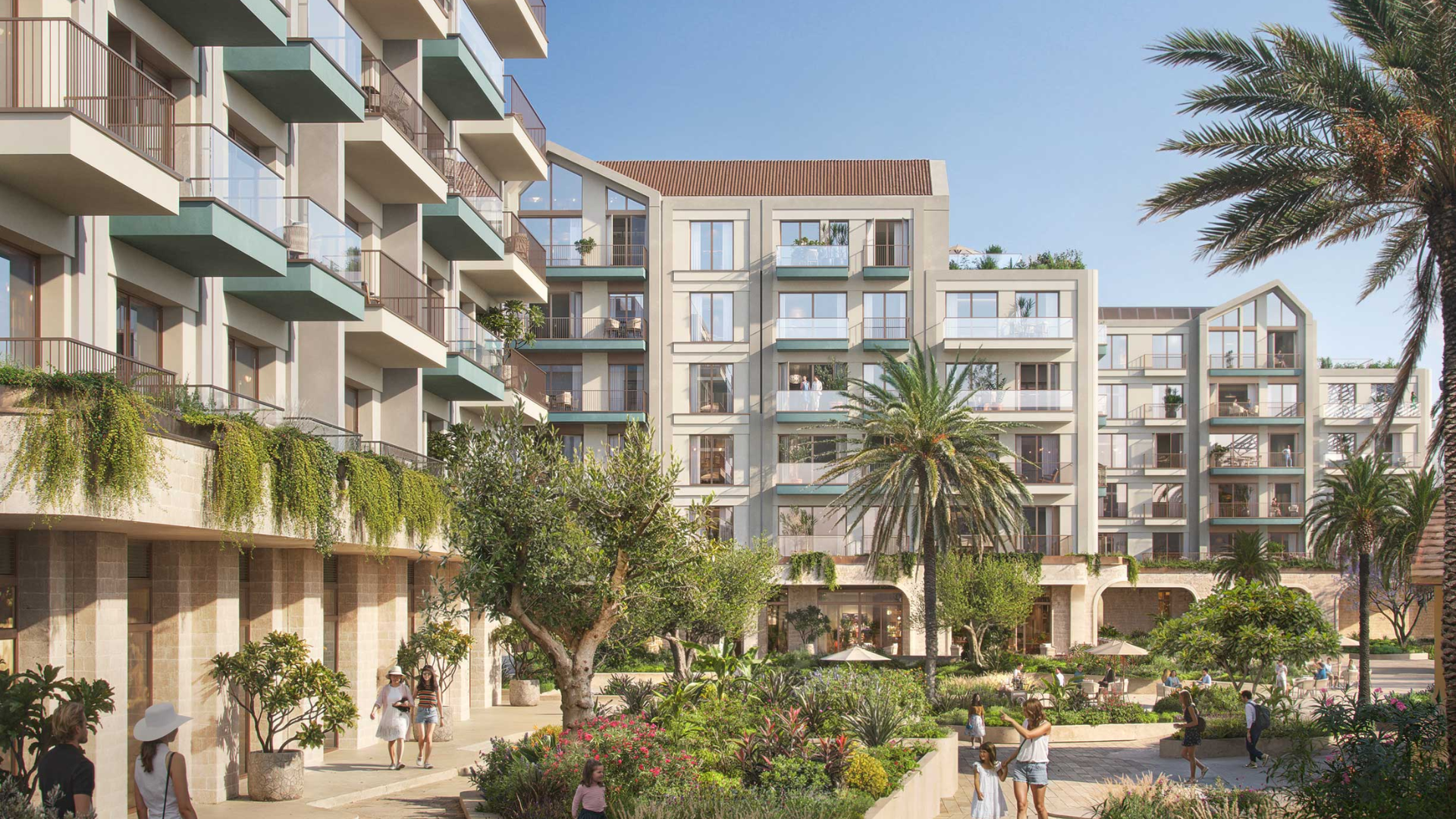 Modern apartments with landscaped garden in Tivat