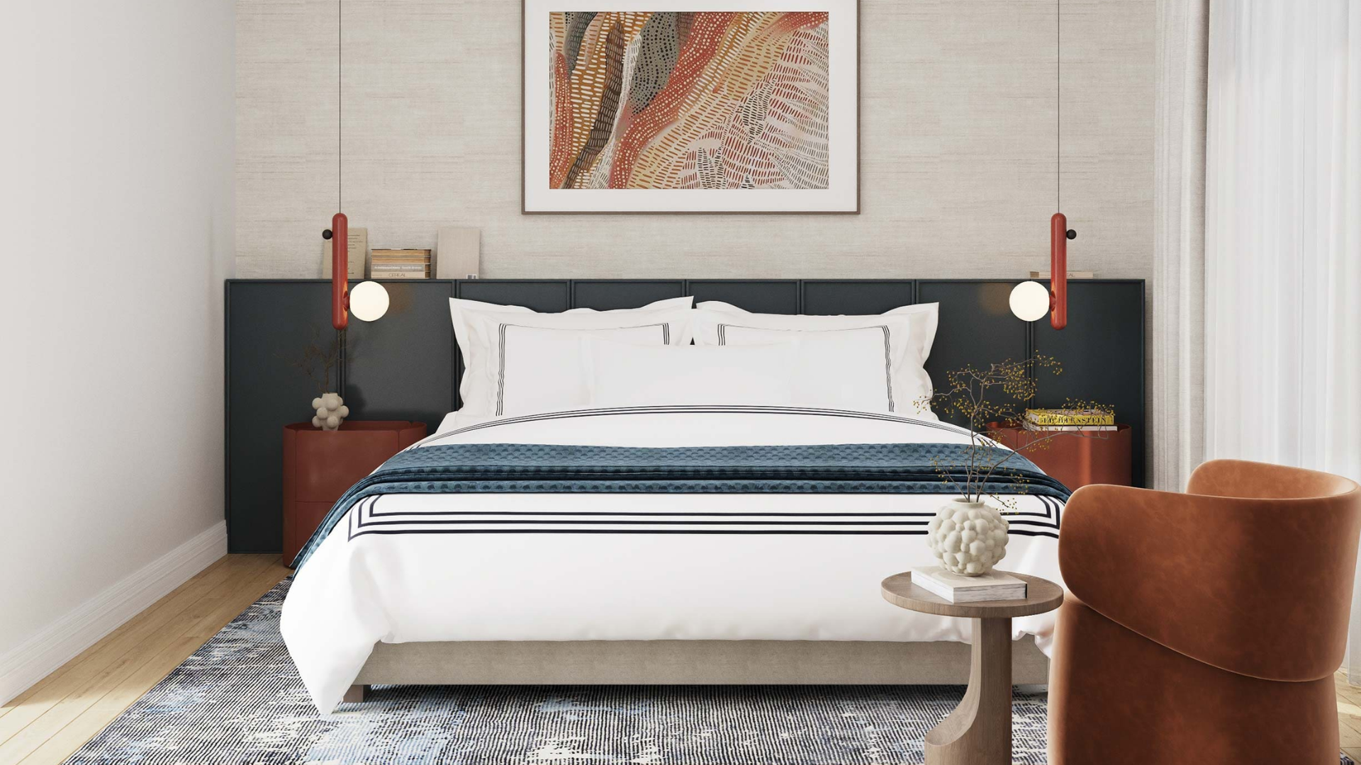 Spacious bedrooms designed for comfort and elegance