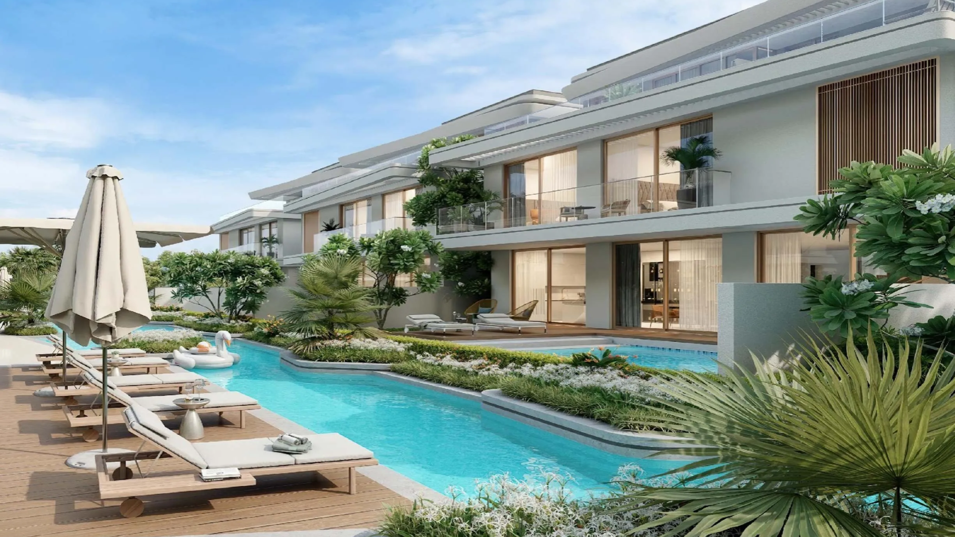 Private rooftop pool with panoramic city views