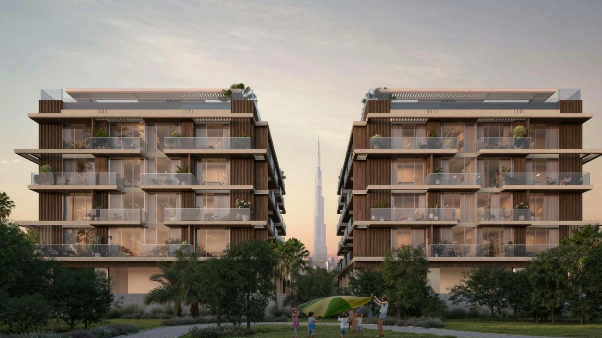 Arthouse Residences Meydan modern glass façade with Burj Khalifa view