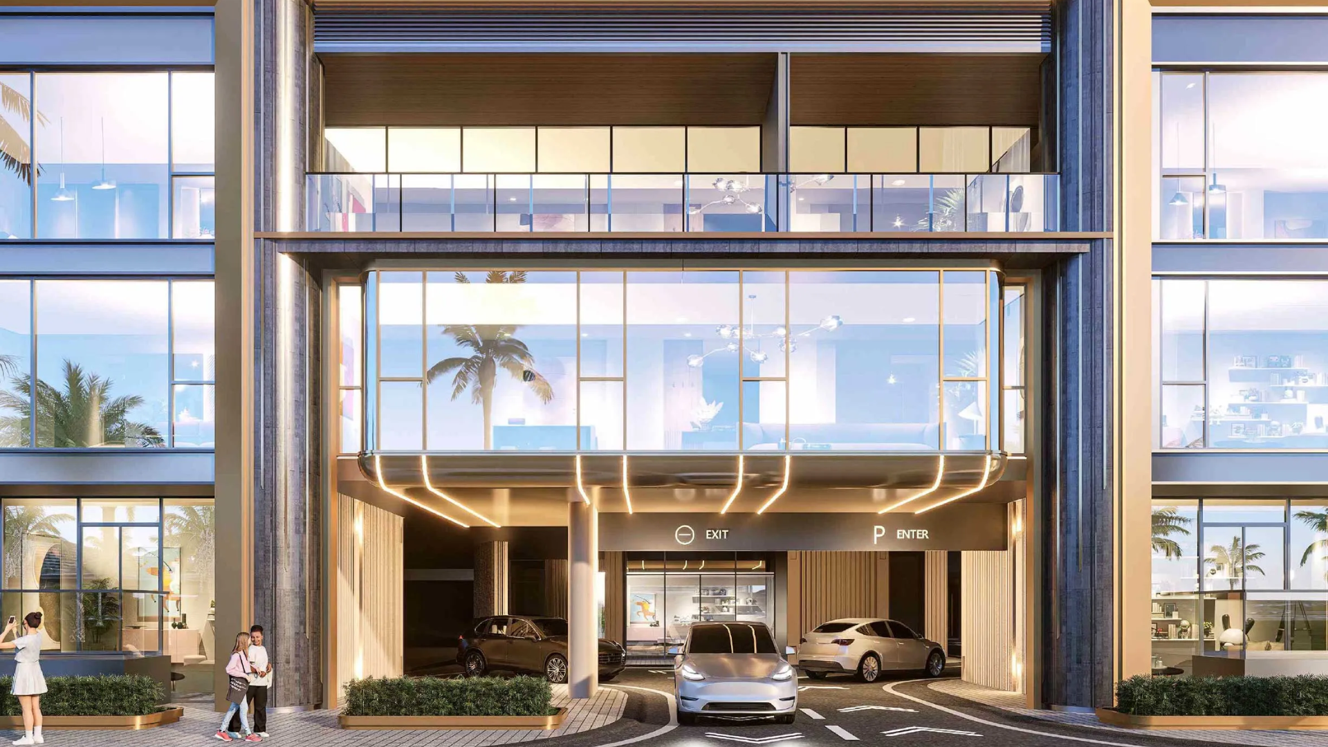 Ample parking and easy-to-navigate exit for residents and visitors.