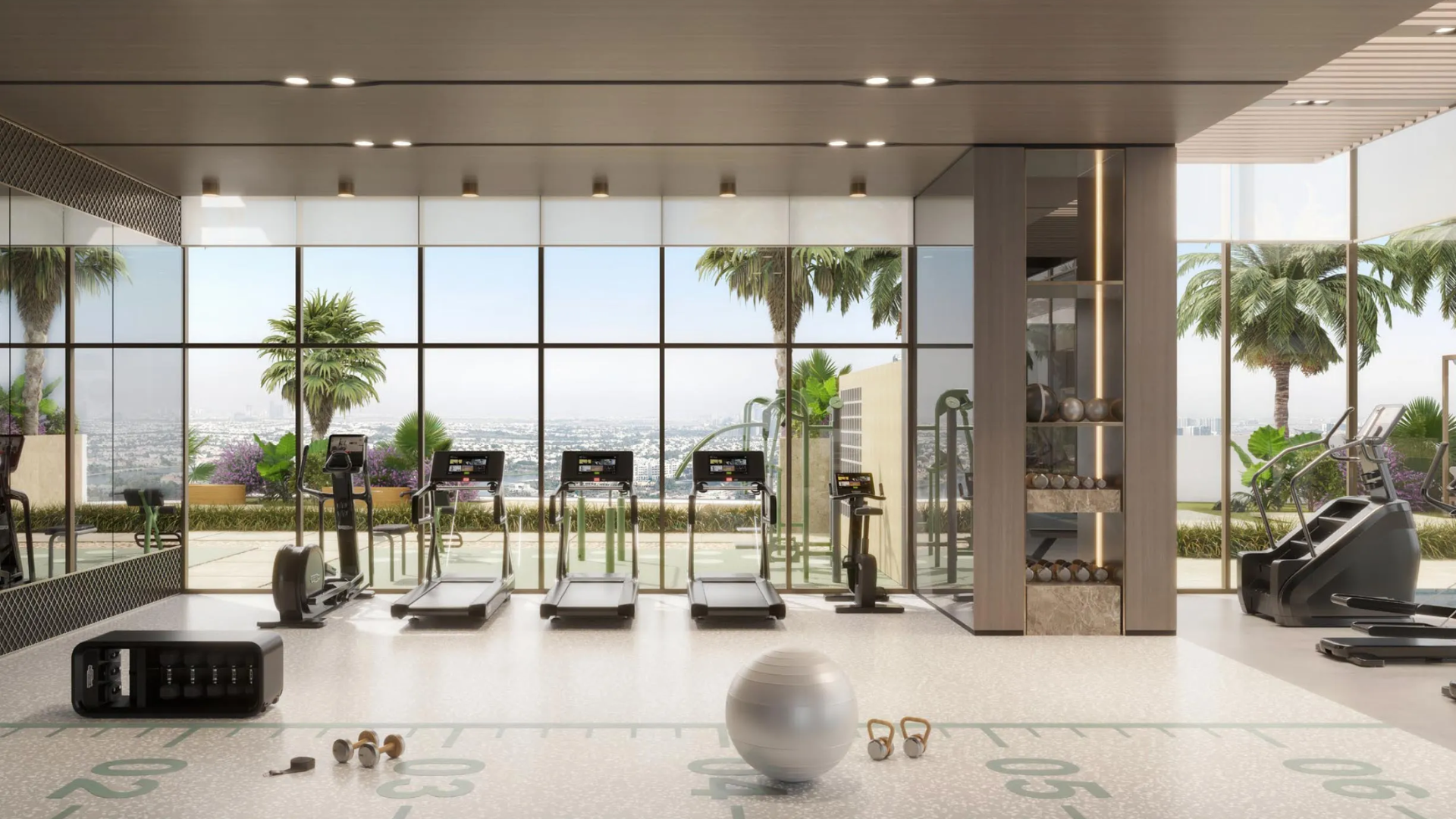 Modern fitness center with advanced equipment.