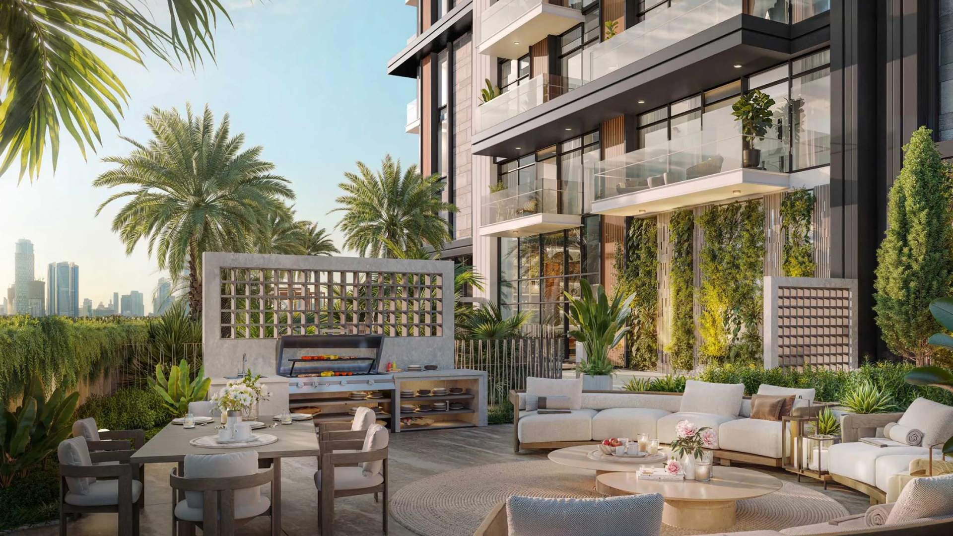 Peaceful garden area with plants and walking path