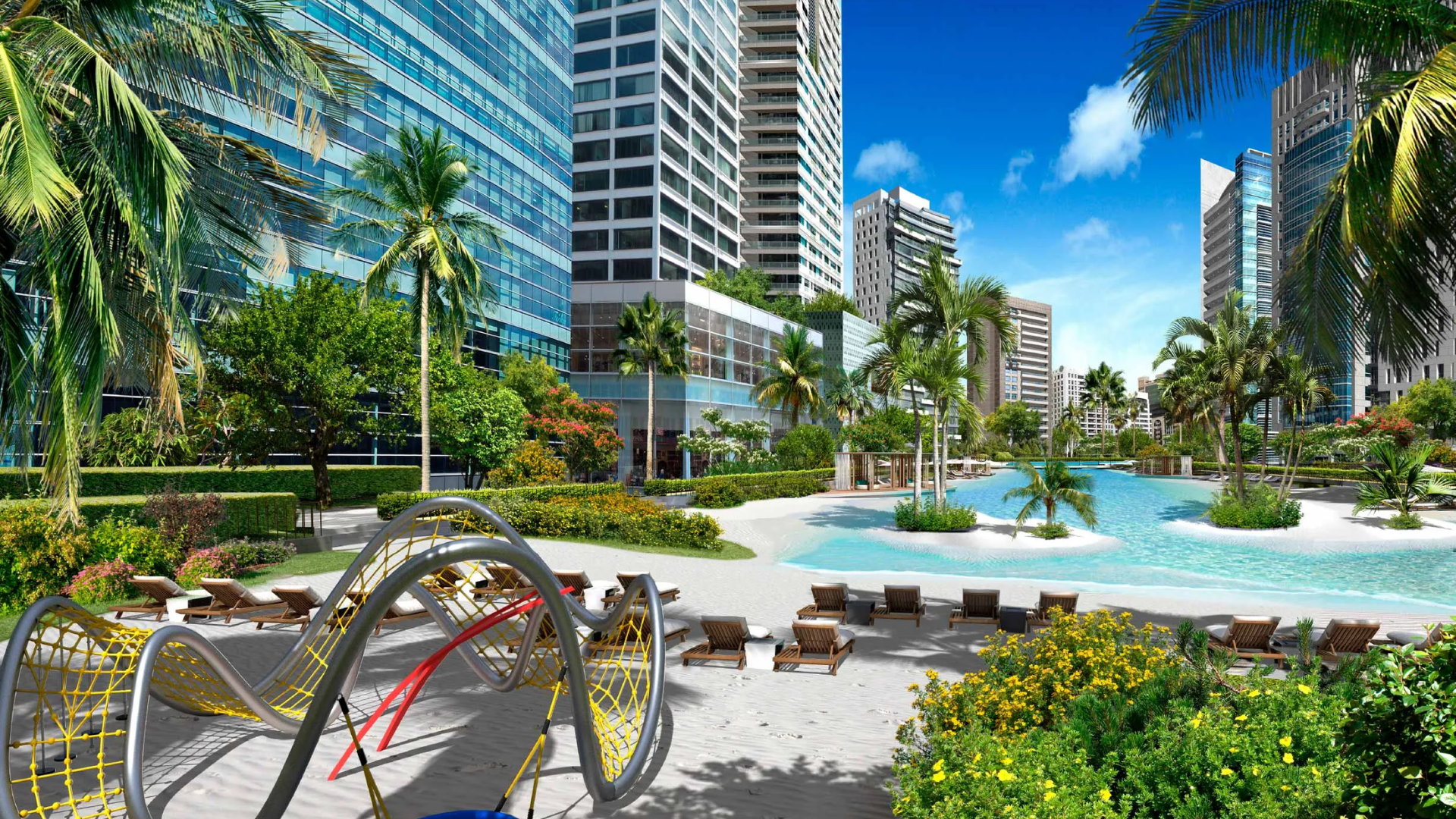 The interior of a contemporary one-bedroom apartment, featuring elegant finishes and a spacious, optimal floor layout.