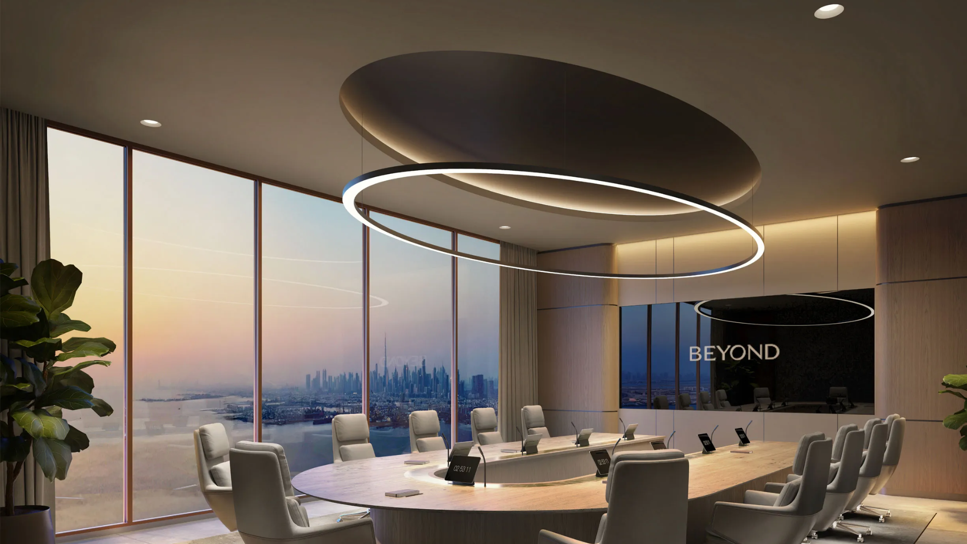 Exterior of 31 Above showing a glass facade and outdoor lounge area overlooking the sea.