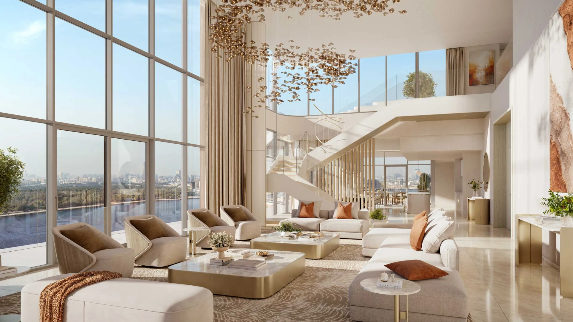 Outdoor communal terrace featuring a living green wall, modern seating, and people conducting casual business meetings.